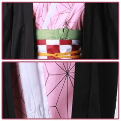 Nezuko Kamado Costume Halloween Cosplay Dress Outfit Full Set For Kids And Adult -Sun Baby Sales Store Nezuko Kamado Costume 2