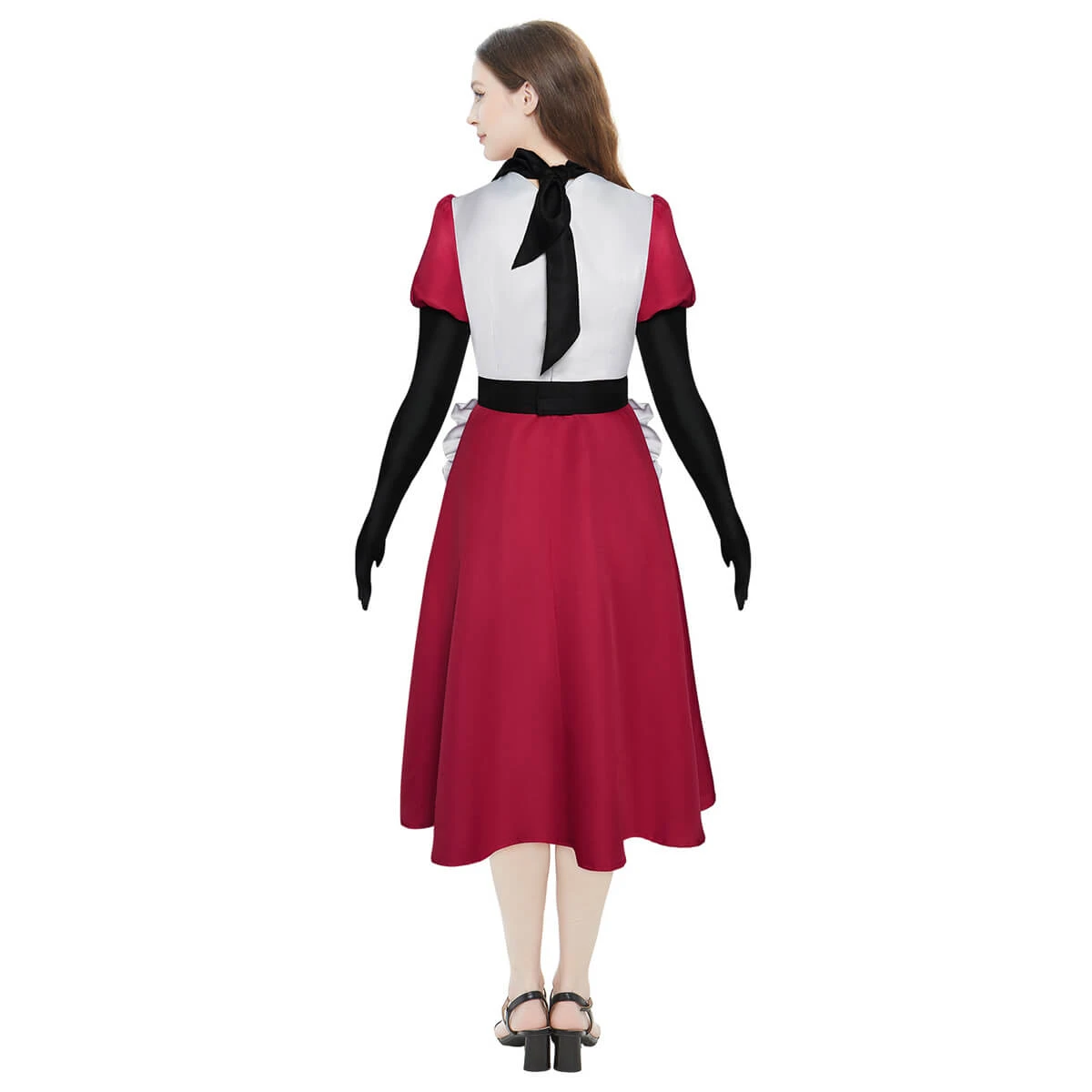 Niffty Costume White And Red Dress With Accessories Hazbin Hotel Cosplay Outfit 2 Niffty Costume White And Red Dress With Accessories Hazbin Hotel Cosplay Outfit - Image 2