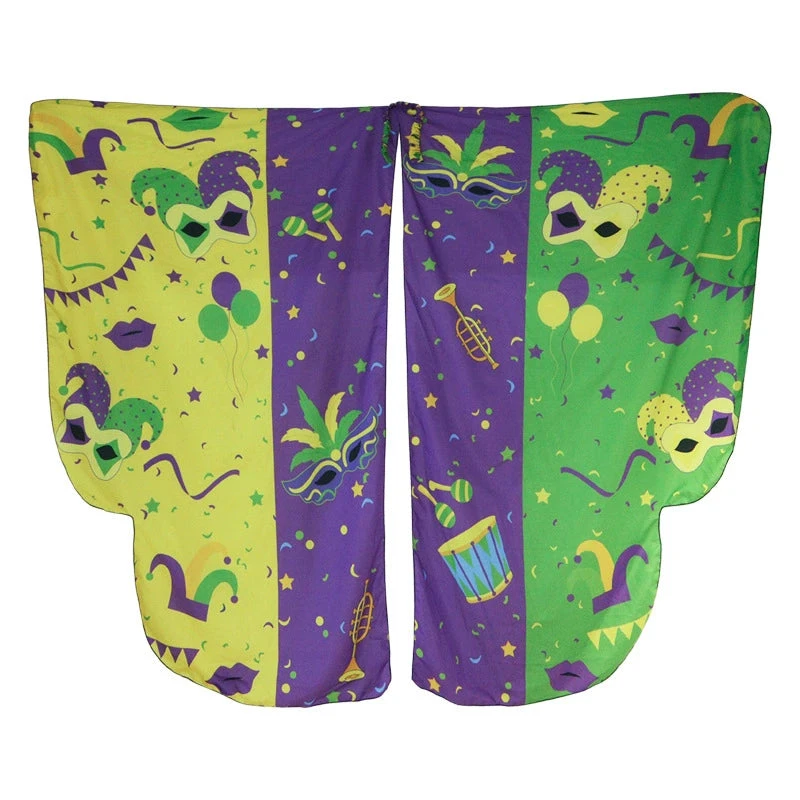 Ladies Mardi Gras Outfit Fashion Cloak And Headband 2 Pcs Suit For Raucous Street Parties 3 Ladies Mardi Gras Outfit Fashion Cloak And Headband 2 Pcs Suit For Raucous Street Parties - Image 3