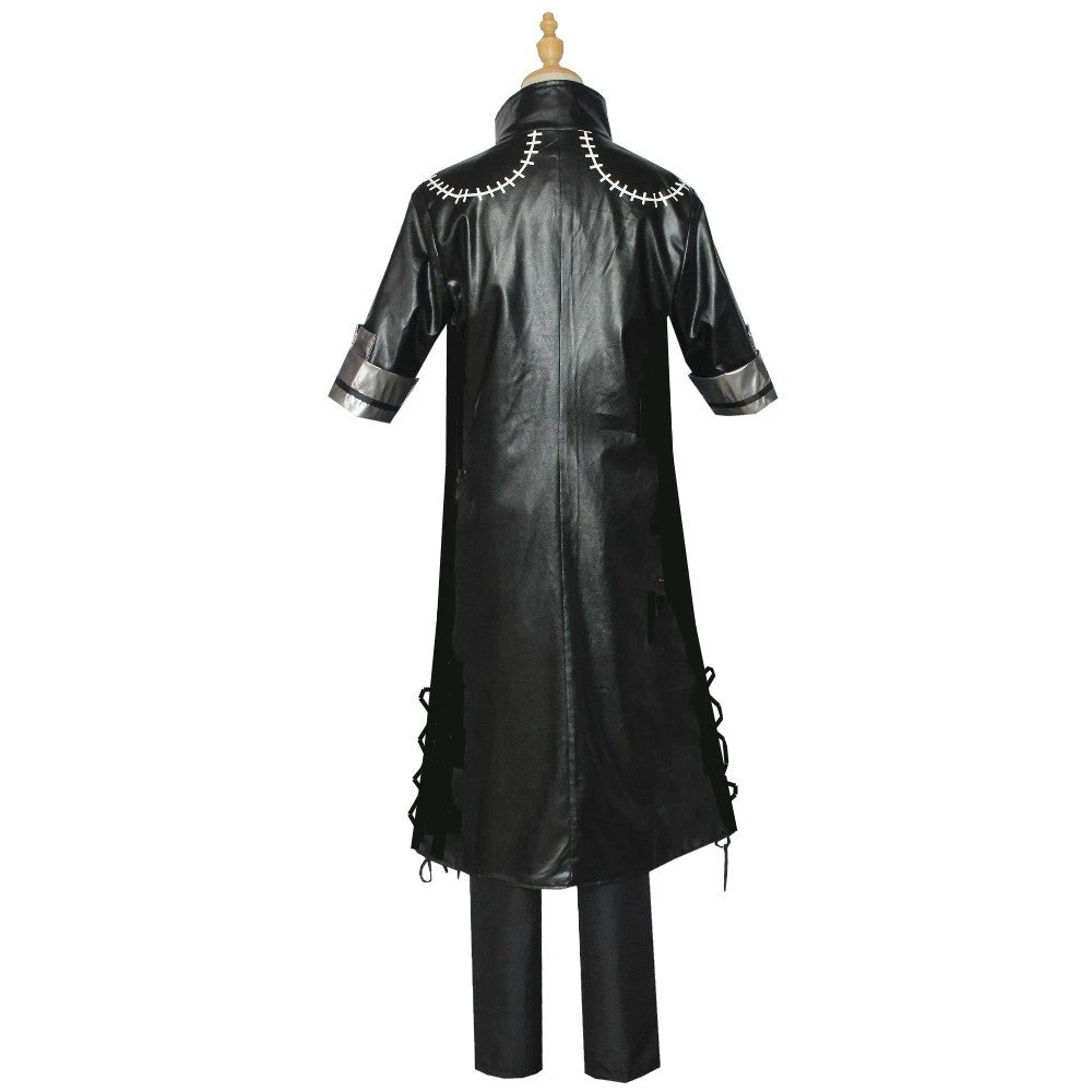 Mens Dabi Costume Villain Blueflame Outfit PU Leather Coat Pants And T-shirt 3pcs Suit 3 Mens Dabi Costume Villain Blueflame Outfit PU Leather Coat Pants And T-shirt 3pcs Suit - Image 3