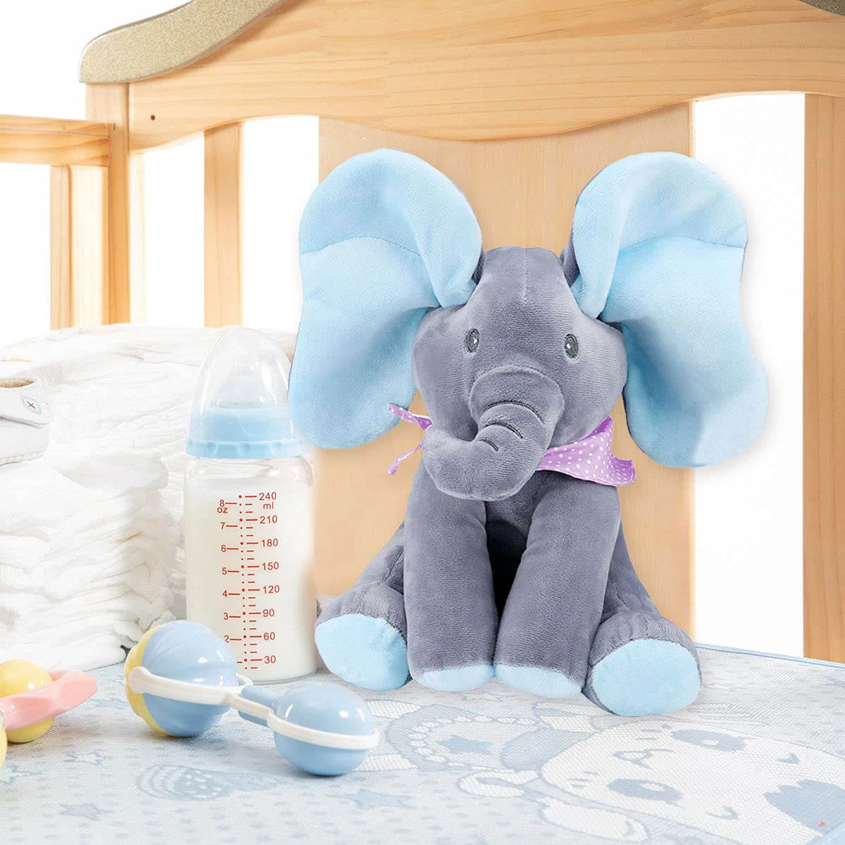 Baby Animated Singing Elephant Flappy Plush Toy Elephant With Flapping Ears 7 Baby Animated Singing Elephant Flappy Plush Toy Elephant With Flapping Ears - Image 7