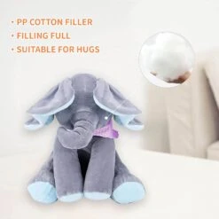Baby Animated Singing Elephant Flappy Plush Toy Elephant With Flapping Ears 19 Baby Animated Singing Elephant Flappy Plush Toy Elephant With Flapping Ears -Sun Baby Sales Store Peek A Boo Elephant 1