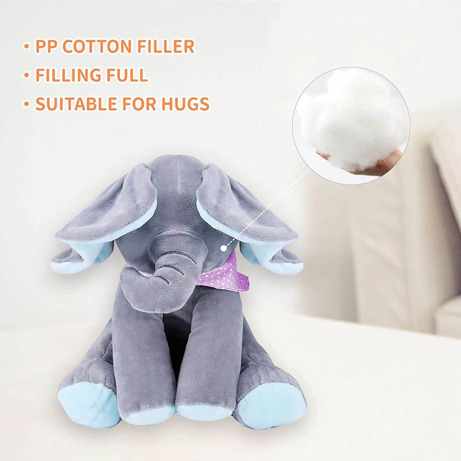 Baby Animated Singing Elephant Flappy Plush Toy Elephant With Flapping Ears 8 Baby Animated Singing Elephant Flappy Plush Toy Elephant With Flapping Ears - Image 8
