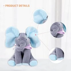 Baby Animated Singing Elephant Flappy Plush Toy Elephant With Flapping Ears 22 Baby Animated Singing Elephant Flappy Plush Toy Elephant With Flapping Ears -Sun Baby Sales Store Peek A Boo Elephant 2