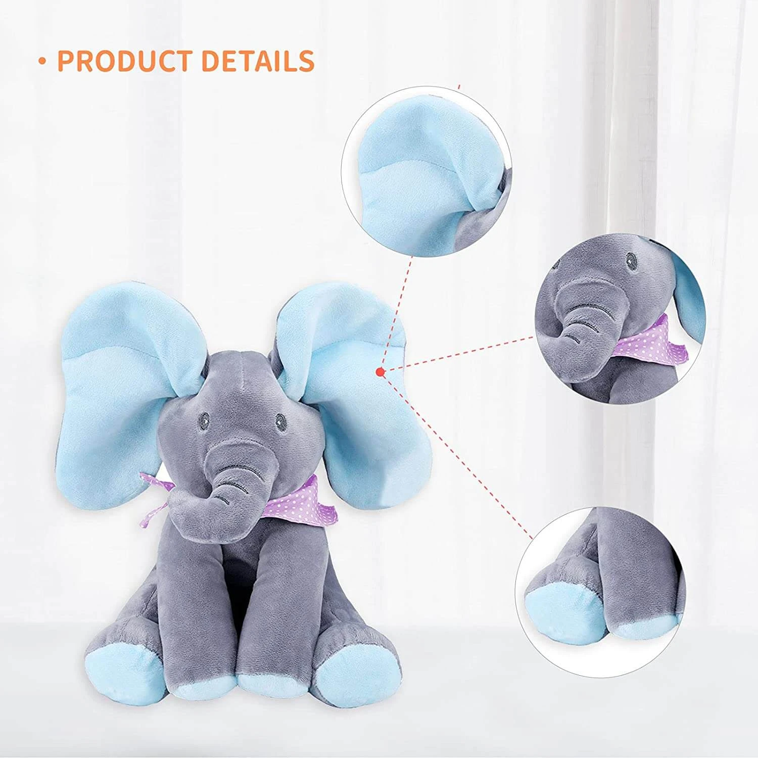 Baby Animated Singing Elephant Flappy Plush Toy Elephant With Flapping Ears 11 Baby Animated Singing Elephant Flappy Plush Toy Elephant With Flapping Ears - Image 11