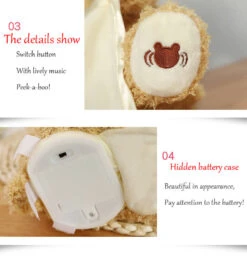Adorable Peek-A-Boo Teddy Bear Animated Stuffed Animal Toys For Toddler -Sun Baby Sales Store Peek A BooTeddyBear 2