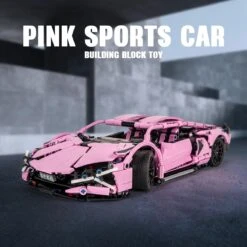 1280 PCS RC Racing Lambo Car 1/14 Remote Control Sports Cars Building Blocks W/ App Remote 17 1280 PCS RC Racing Lambo Car 1/14 Remote Control Sports Cars Building Blocks W/ App Remote -Sun Baby Sales Store Pink Remote Control Lamborghini RC Car 1