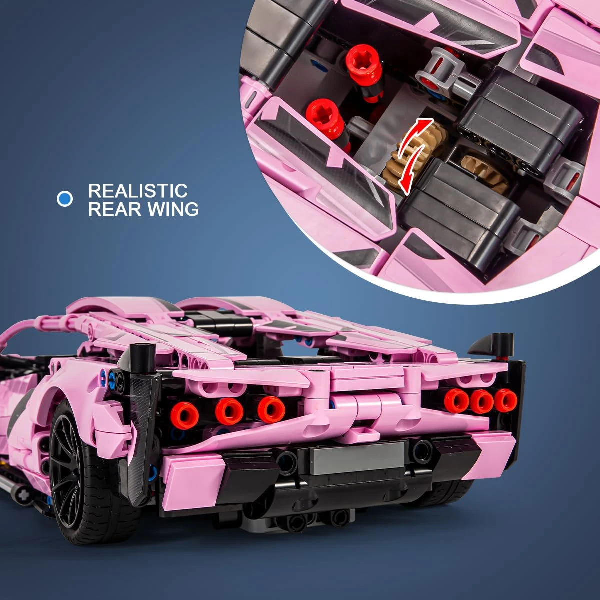 1280 PCS RC Racing Lambo Car 1/14 Remote Control Sports Cars Building Blocks W/ App Remote 13 1280 PCS RC Racing Lambo Car 1/14 Remote Control Sports Cars Building Blocks W/ App Remote - Image 13
