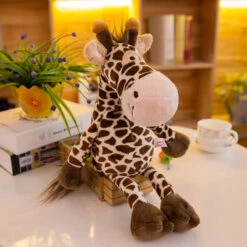5pcs/lot Cute Plush Animal Jungle Animal Stuffed Lion Elephant Giraffe Monkey Zebra Doll Toys 10inch/25cm -Sun Baby Sales Store Plush Animal toy 6