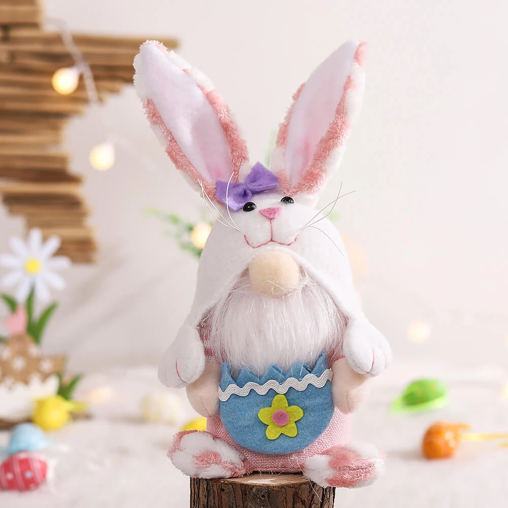 Plush Easter Gnome Bunny Cute Rabbit With Carrot Egg For Home Decoration Funny Easter Plush Doll 3 Plush Easter Gnome Bunny Cute Rabbit With Carrot Egg For Home Decoration Funny Easter Plush Doll - Image 3