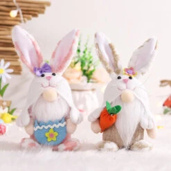 Plush Easter Gnome Bunny Cute Rabbit With Carrot Egg For Home Decoration Funny Easter Plush Doll 12 Plush Easter Gnome Bunny Cute Rabbit With Carrot Egg For Home Decoration Funny Easter Plush Doll -Sun Baby Sales Store Plush Easter Bunny Gnome PLUSH DOLL 6