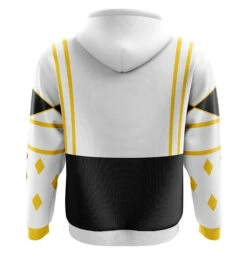 Adult Dragon Ranger Hoodie White Zip Up Hooded Sweatshirt With Plus Size For Daily Wear -Sun Baby Sales Store Power Ranger Costume 4