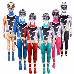 Childrens Dino Rangers Costume Pink Fury Ranger Cosplay Outfit Jumpsuit With Helmet Suit For Halloween