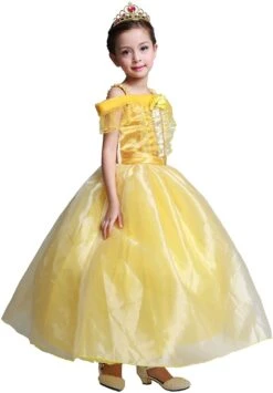 Girls Sleeveless Ball Gown Dress Beast Princess Costume Halloween Cosplay 14 Girls Sleeveless Ball Gown Dress Beast Princess Costume Halloween Cosplay -Sun Baby Sales Store PrincessCostumes 6