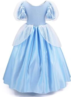 Princess Dressing Up Costume Girl Party Outfit Halloween Birthday Cosplay Dresses 12 Princess Dressing Up Costume Girl Party Outfit Halloween Birthday Cosplay Dresses -Sun Baby Sales Store PrincessLongDress 4
