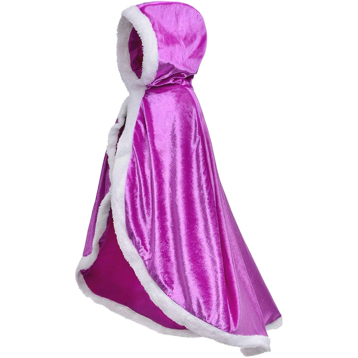 Fur Elsa Anna Princess Hooded Cape Cloaks Costume For Girls Dress Up 9 Fur Elsa Anna Princess Hooded Cape Cloaks Costume For Girls Dress Up - Image 9