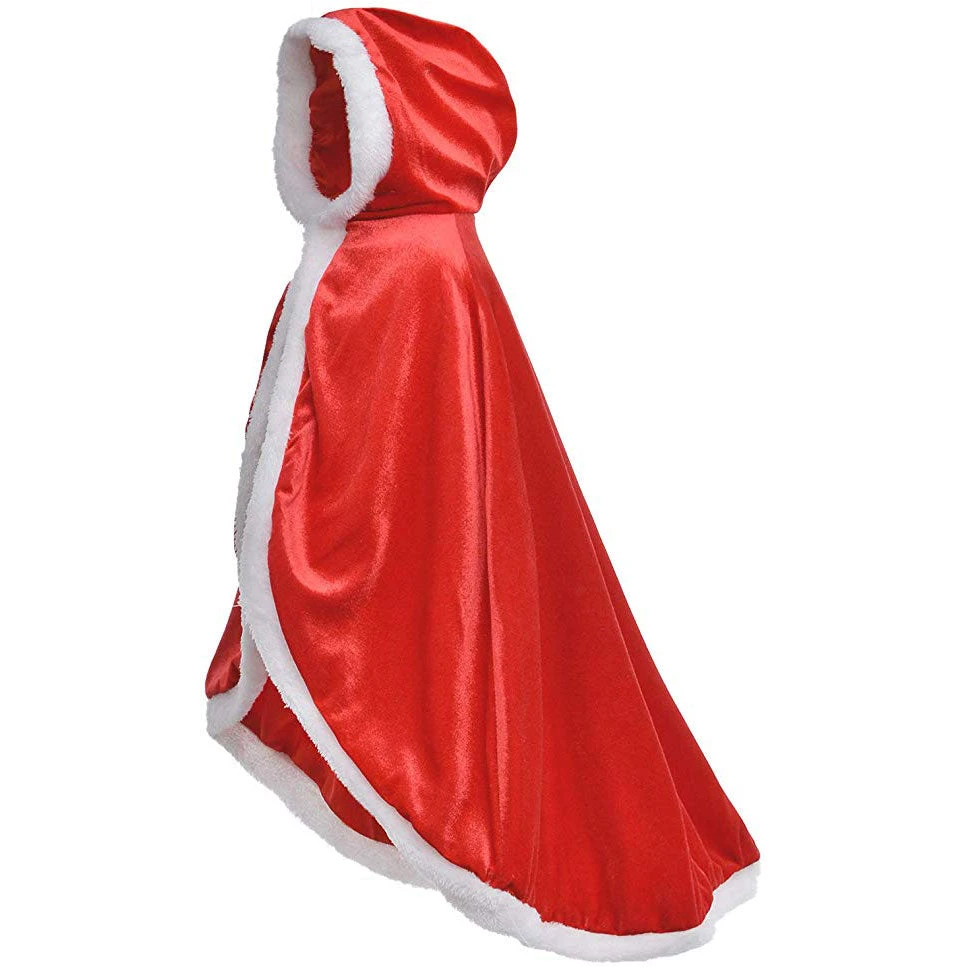 Fur Elsa Anna Princess Hooded Cape Cloaks Costume For Girls Dress Up 7 Fur Elsa Anna Princess Hooded Cape Cloaks Costume For Girls Dress Up - Image 7