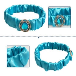 Kids Princess Jasmine Costume Halloween 4-pieces Full Set Cosplay Dress -Sun Baby Sales Store Princess Jasmine Costume Dress Up 2