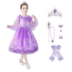 Girl Sofia Princess Dress Up Cosplay Costume Halloween Christmas Suit 10 Girl Sofia Princess Dress Up Cosplay Costume Halloween Christmas Suit -Sun Baby Sales Store Princessdress 8