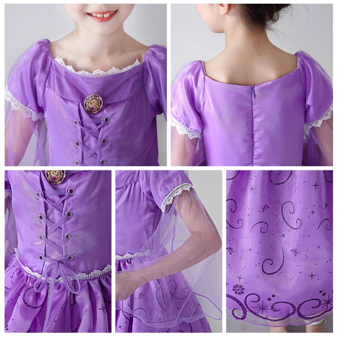 Girl Sofia Princess Dress Up Cosplay Costume Halloween Christmas Suit 5 Girl Sofia Princess Dress Up Cosplay Costume Halloween Christmas Suit - Image 5