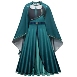 Snow Queen Anna Dress Kids Party Cosplay Outfit Ice Princess Costume Dress With Cloak 13 Snow Queen Anna Dress Kids Party Cosplay Outfit Ice Princess Costume Dress With Cloak -Sun Baby Sales Store Queen Anna Costume 2
