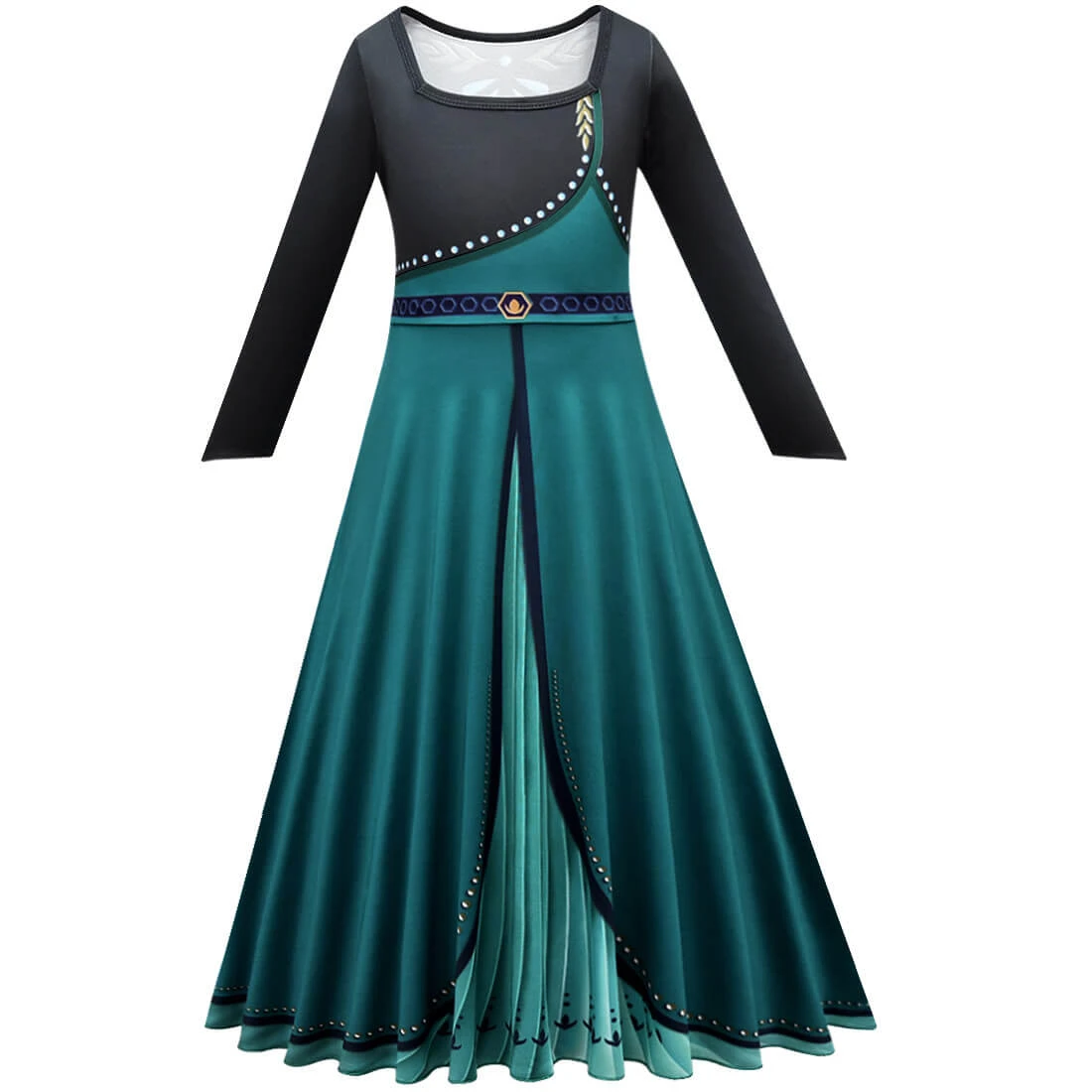 Snow Queen Anna Dress Kids Party Cosplay Outfit Ice Princess Costume Dress With Cloak 1 Snow Queen Anna Dress Kids Party Cosplay Outfit Ice Princess Costume Dress With Cloak