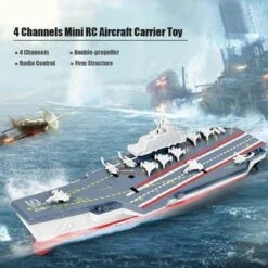 RC Aircraft Carrier Remote Control Battleship Model Warship Cruiser Electric Waterproof Boat Toy Gift 12 RC Aircraft Carrier Remote Control Battleship Model Warship Cruiser Electric Waterproof Boat Toy Gift -Sun Baby Sales Store RC Aircraft Carrier 6
