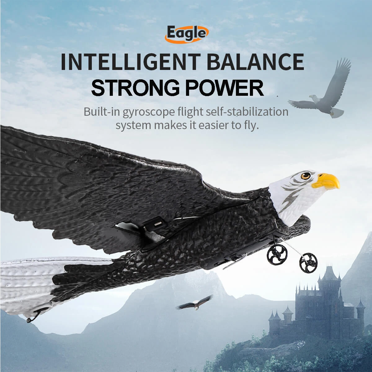 2.4Ghz RC Airplane Remote Control Eagle Wingspan Eagle Bionic Aircraft RC Glider 4 2.4Ghz RC Airplane Remote Control Eagle Wingspan Eagle Bionic Aircraft RC Glider - Image 4