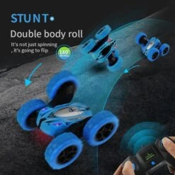 Remote Control Stunt Racing Car High Speed Double Sided 360 Rotating Tumbling Flips With Flashing Lights -Sun Baby Sales Store RC Car 2 4G 4CH Stunt Drift Deformation Buggy Car Rock Crawler Roll Car 360 Degree 1