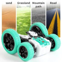 4WD RC Car Spin Stunt Car 360 Degree Rotating Remote Control Car Double Sided Flips Vehicles -Sun Baby Sales Store RC Drift Stunt Car 12