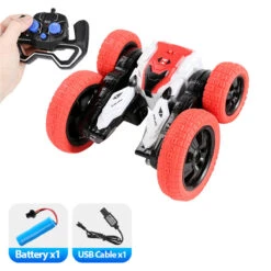 4WD RC Car Spin Stunt Car 360 Degree Rotating Remote Control Car Double Sided Flips Vehicles -Sun Baby Sales Store RC Drift Stunt Car 5