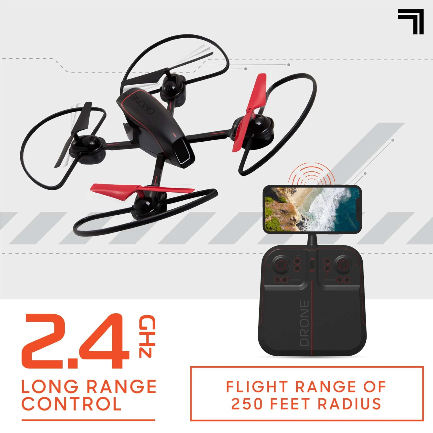 RC Drone With Streaming Camera 10" Mach X Auto-Orientation Camera Drone Remote Control Quadcopter 2 RC Drone With Streaming Camera 10" Mach X Auto-Orientation Camera Drone Remote Control Quadcopter - Image 2