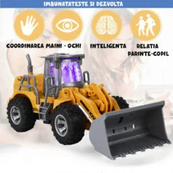 5CH/4CH RC Engineering Vehicle 1/30 RC Excavator Bulldozer Road Roller Engineering Car With Lights -Sun Baby Sales Store RC Engineering Vehicle 2