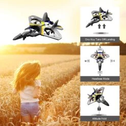 Kids RC Airplane Drone 2.4G Remote Control Aircraft With Gravity Sensing Stunt Spin Jet 16 Kids RC Airplane Drone 2.4G Remote Control Aircraft With Gravity Sensing Stunt Spin Jet -Sun Baby Sales Store RC Plane 2