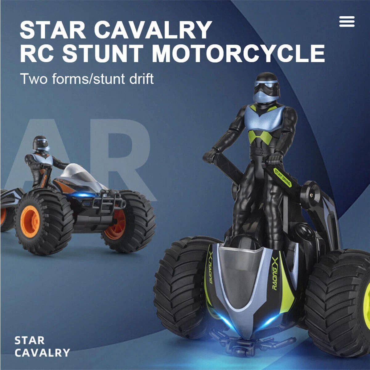 2.4GHz RC Motorcycle 2in1 RC Stunt Car Remote Control 360 Degree Rotation Drift Motorcycle 3 2.4GHz RC Motorcycle 2in1 RC Stunt Car Remote Control 360 Degree Rotation Drift Motorcycle - Image 3
