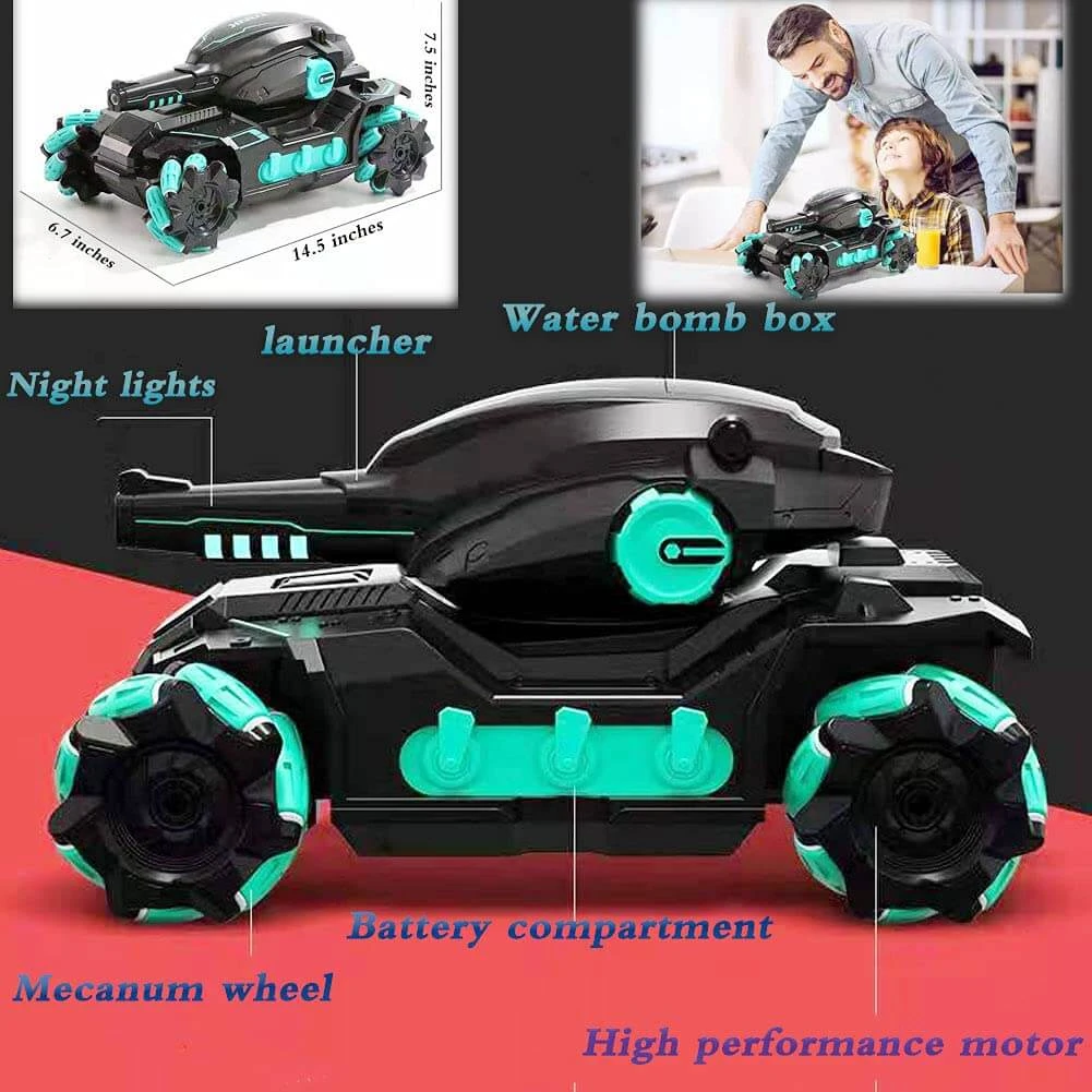 Kids Water Bomb Tank RC Gesture Sensor Tank Car Multiplayer Battle Remote Control Toys 6 Kids Water Bomb Tank RC Gesture Sensor Tank Car Multiplayer Battle Remote Control Toys - Image 6