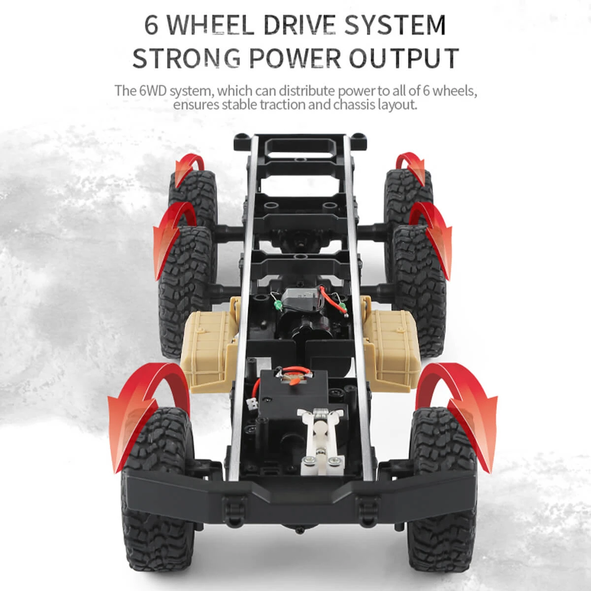 RC Truck 6x6 Off-road Rock Crawlers 1/16 Remote Control Military Vehicles All Terrains RC Car 8 RC Truck 6x6 Off-road Rock Crawlers 1/16 Remote Control Military Vehicles All Terrains RC Car - Image 8