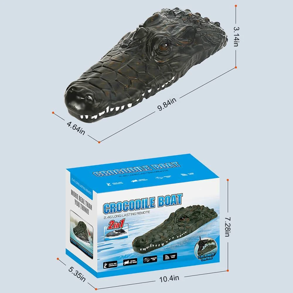 RC Racing Boat With Crocodile Head - Electric Racing Boat Remote Control Boat Pools Spoof Toy 9 RC Racing Boat With Crocodile Head - Electric Racing Boat Remote Control Boat Pools Spoof Toy - Image 9