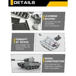 2.4G RC Stainless Steel Tank DIY Assembly Remote Control Panzer With Rotating Turret 15 2.4G RC Stainless Steel Tank DIY Assembly Remote Control Panzer With Rotating Turret -Sun Baby Sales Store RCDIYMetalTank 10