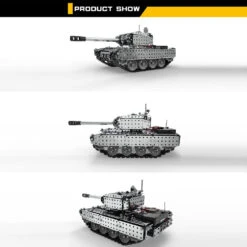 2.4G RC Stainless Steel Tank DIY Assembly Remote Control Panzer With Rotating Turret 14 2.4G RC Stainless Steel Tank DIY Assembly Remote Control Panzer With Rotating Turret -Sun Baby Sales Store RCDIYMetalTank 12