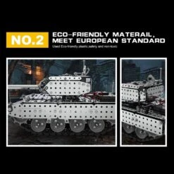 2.4G RC Stainless Steel Tank DIY Assembly Remote Control Panzer With Rotating Turret 17 2.4G RC Stainless Steel Tank DIY Assembly Remote Control Panzer With Rotating Turret -Sun Baby Sales Store RCDIYMetalTank 4