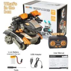 2.4GHz Remote Control Dinosaur Car Monster Truck Cartoon Smart Stunt Tank With Realistic Tank And Dino Sounds -Sun Baby Sales Store RCDinosaurCar 9 b4515447 a9d6 429d 9b19 a7f3a1778740