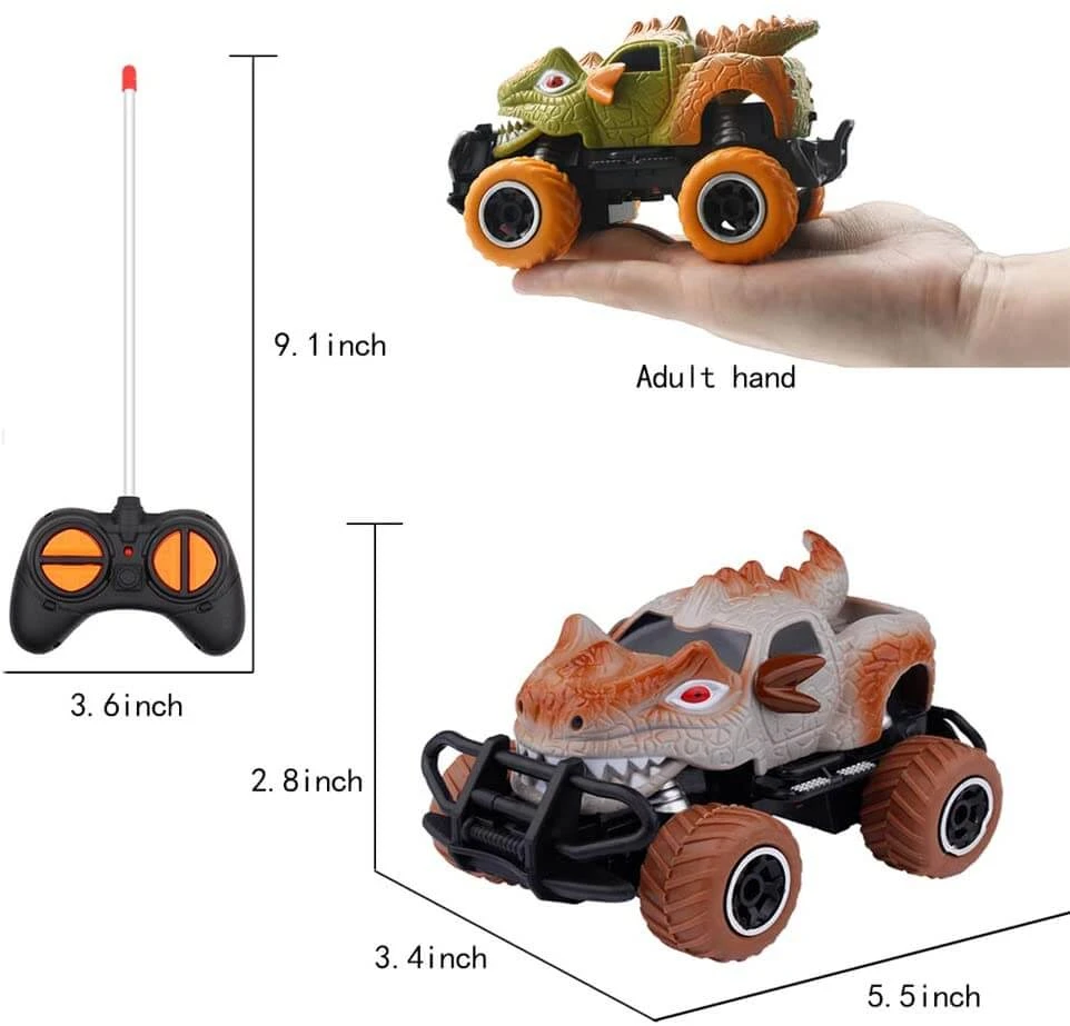 1:43 Remote Control Dinosaur Car Mini Monster Stunt Truck Innovation Toy For Children 9 1:43 Remote Control Dinosaur Car Mini Monster Stunt Truck Innovation Toy For Children - Image 9