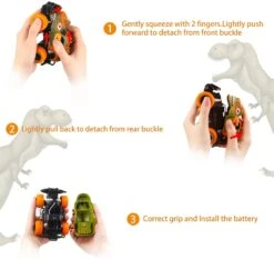 1:43 Remote Control Dinosaur Car Mini Monster Stunt Truck Innovation Toy For Children 11 1:43 Remote Control Dinosaur Car Mini Monster Stunt Truck Innovation Toy For Children -Sun Baby Sales Store RCDinosaurcar 9