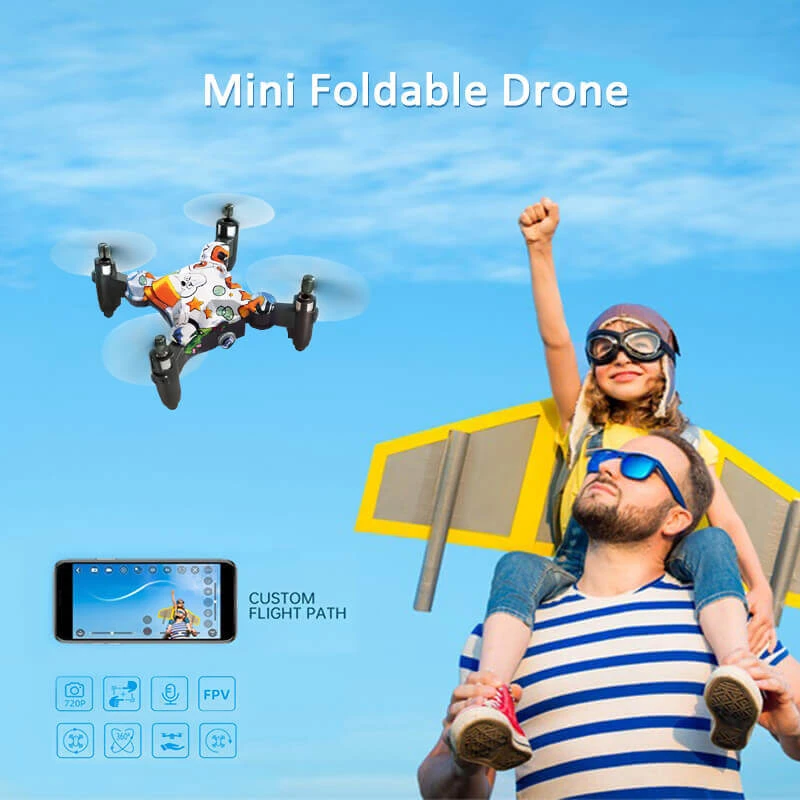 Foldable RC Drone With Camera 720P HD Mini Camera Drone Quadcopter For Kids 1 Foldable RC Drone With Camera 720P HD Mini Camera Drone Quadcopter For Kids