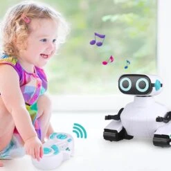 2.4GHz Remote Control Robot With LED Eyes Dance And Sounds Smart Toys For Kids -Sun Baby Sales Store RCMiniRobot 4