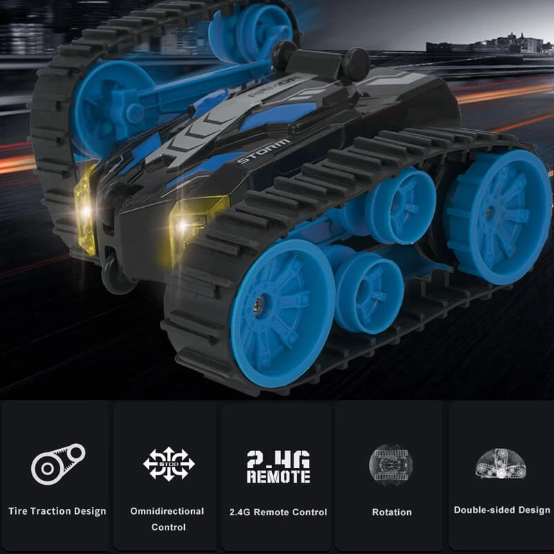 High Speed RC Tank 2.4G Remote Control Tank Flashing 3D Flip Stunt 360 Degree 7 High Speed RC Tank 2.4G Remote Control Tank Flashing 3D Flip Stunt 360 Degree - Image 7