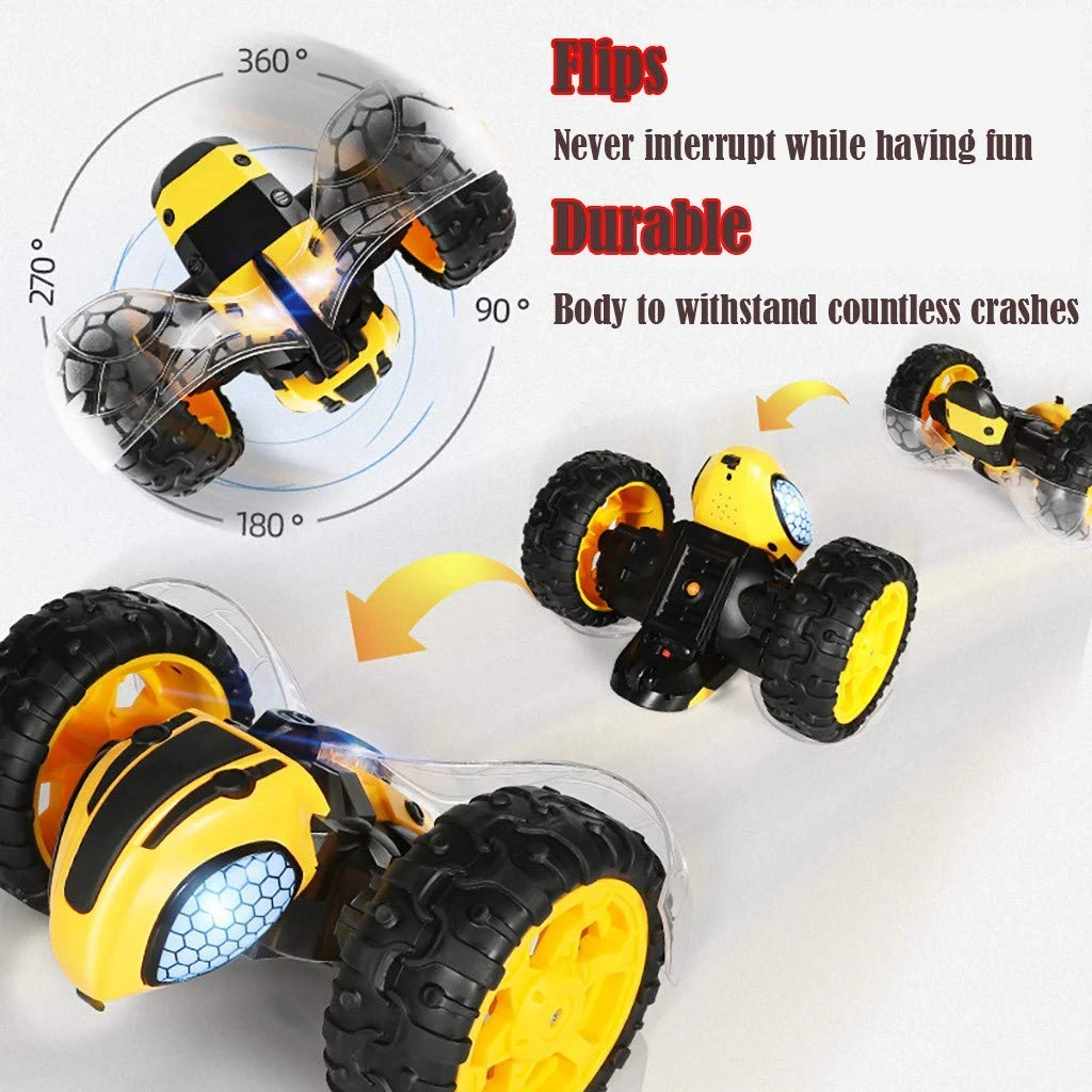 1:14 High Speed RC Car Lighting Remote Control Bumblebee Stunt Race Car 8 1:14 High Speed RC Car Lighting Remote Control Bumblebee Stunt Race Car - Image 8
