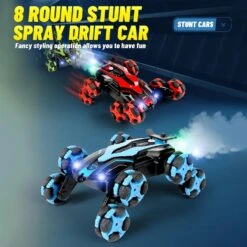 2.4G Eight-wheel Stunt Car 4WD Remote Control Car Spray Drift Climbing Car -Sun Baby Sales Store Red 02 0db958d9 8318 4513 9573 c78ebd06d31d