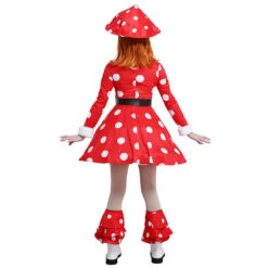 Adult Kinoko Komori Dress Shemage Cosplay Costume With Mushroom Hat And Leg Warmers 9 Adult Kinoko Komori Dress Shemage Cosplay Costume With Mushroom Hat And Leg Warmers -Sun Baby Sales Store Red 05